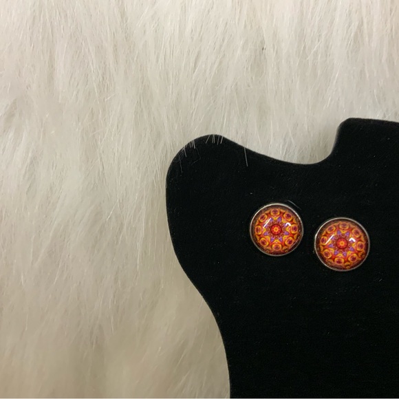 Glass Dome Crescent Moon Jewelry Set ( NWOT) - Picture 3 of 5